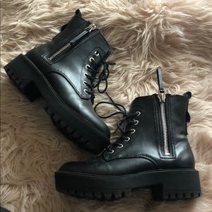platform combat boots